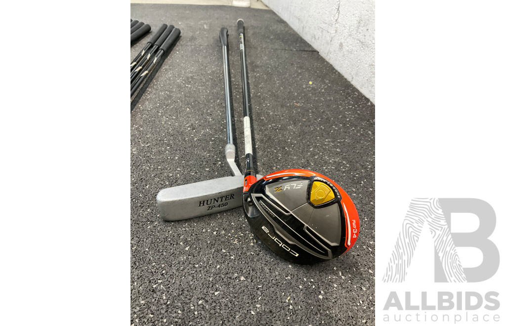 COBRA Golf Package Set, Including Stand Bag and Clubs (5,6,7,8,9,S,P,G,Hunter ZP-450, Fly-Z)
