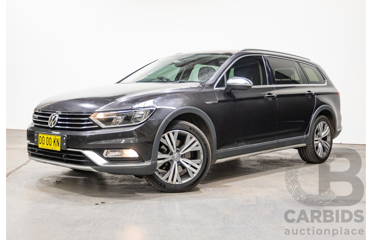 09/2017 Volkswagen Passat Alltrack 140 TDI (AWD) 3C MY17 4D Wagon Manganese Grey Metallic Turbo Diesel 2.0L