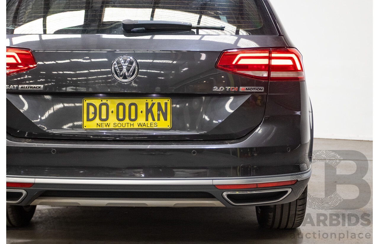 09/2017 Volkswagen Passat Alltrack 140 TDI (AWD) 3C MY17 4D Wagon Manganese Grey Metallic Turbo Diesel 2.0L