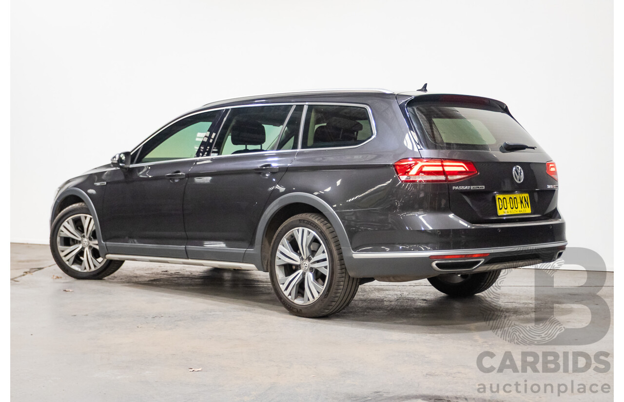 09/2017 Volkswagen Passat Alltrack 140 TDI (AWD) 3C MY17 4D Wagon Manganese Grey Metallic Turbo Diesel 2.0L