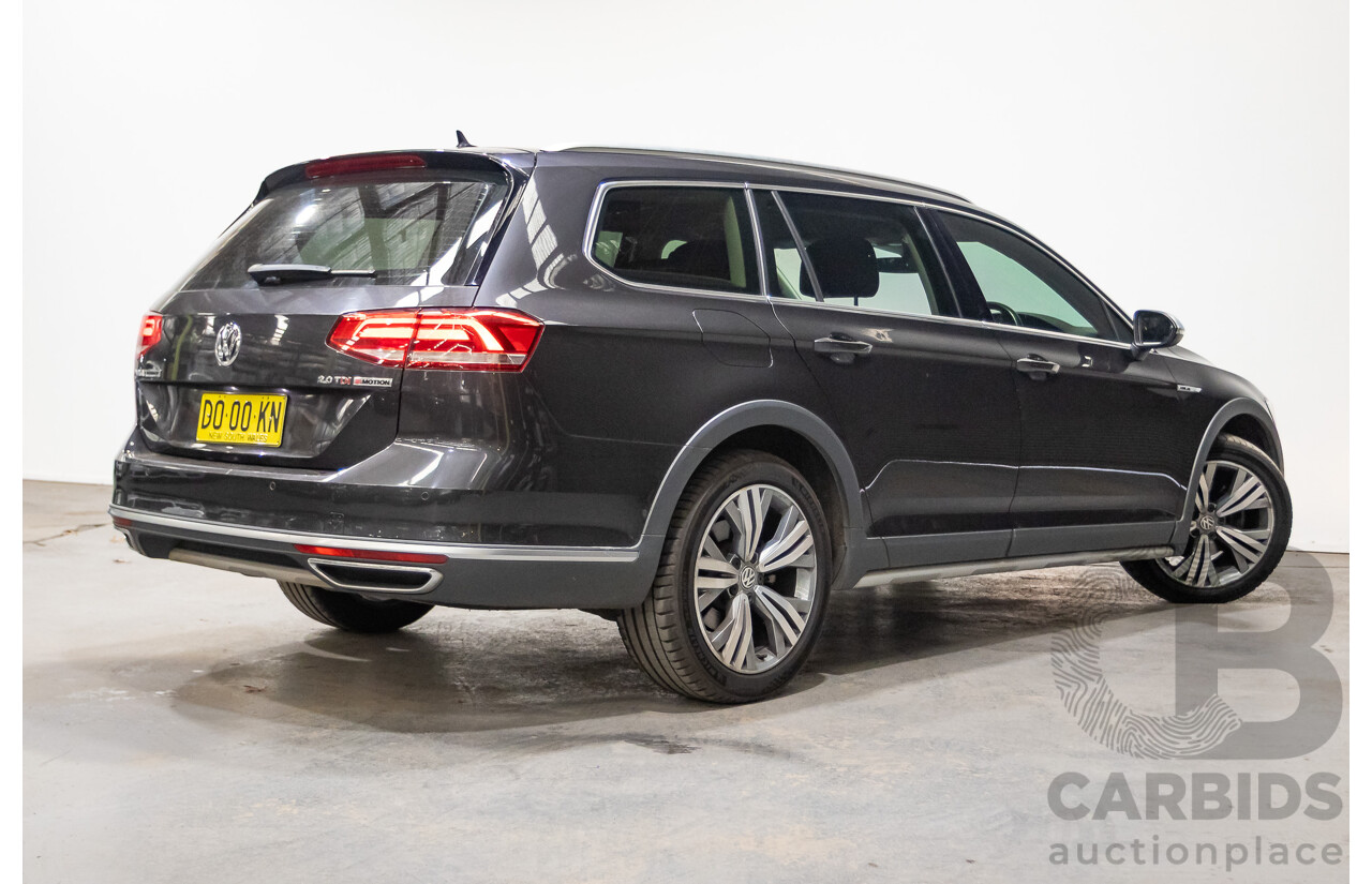 09/2017 Volkswagen Passat Alltrack 140 TDI (AWD) 3C MY17 4D Wagon Manganese Grey Metallic Turbo Diesel 2.0L