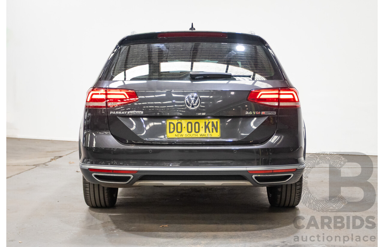 09/2017 Volkswagen Passat Alltrack 140 TDI (AWD) 3C MY17 4D Wagon Manganese Grey Metallic Turbo Diesel 2.0L