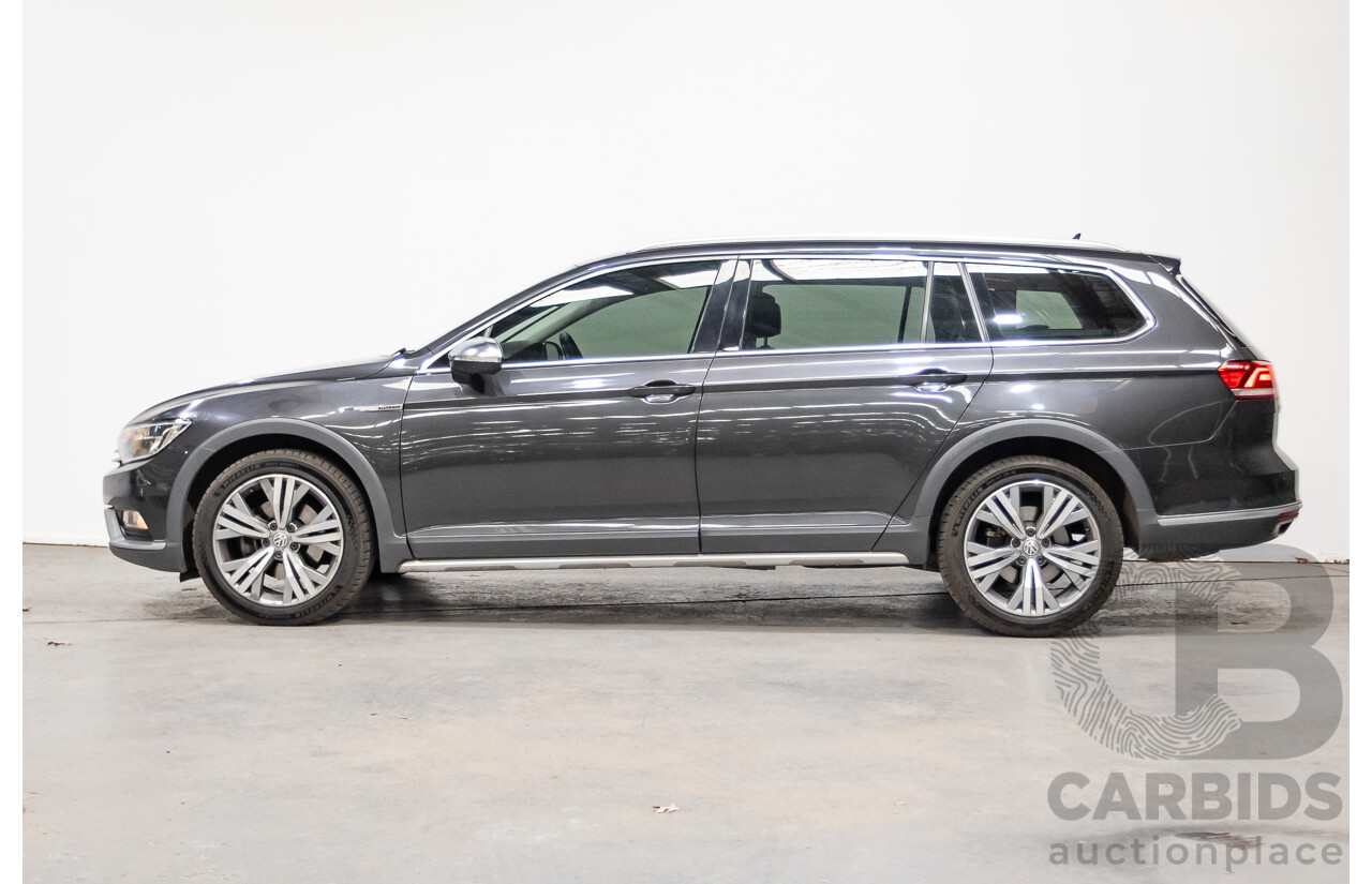09/2017 Volkswagen Passat Alltrack 140 TDI (AWD) 3C MY17 4D Wagon Manganese Grey Metallic Turbo Diesel 2.0L