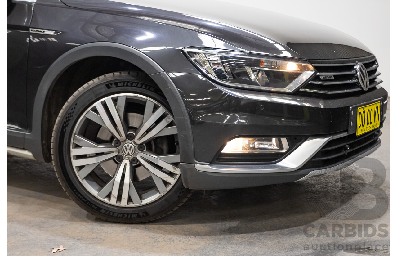 09/2017 Volkswagen Passat Alltrack 140 TDI (AWD) 3C MY17 4D Wagon Manganese Grey Metallic Turbo Diesel 2.0L
