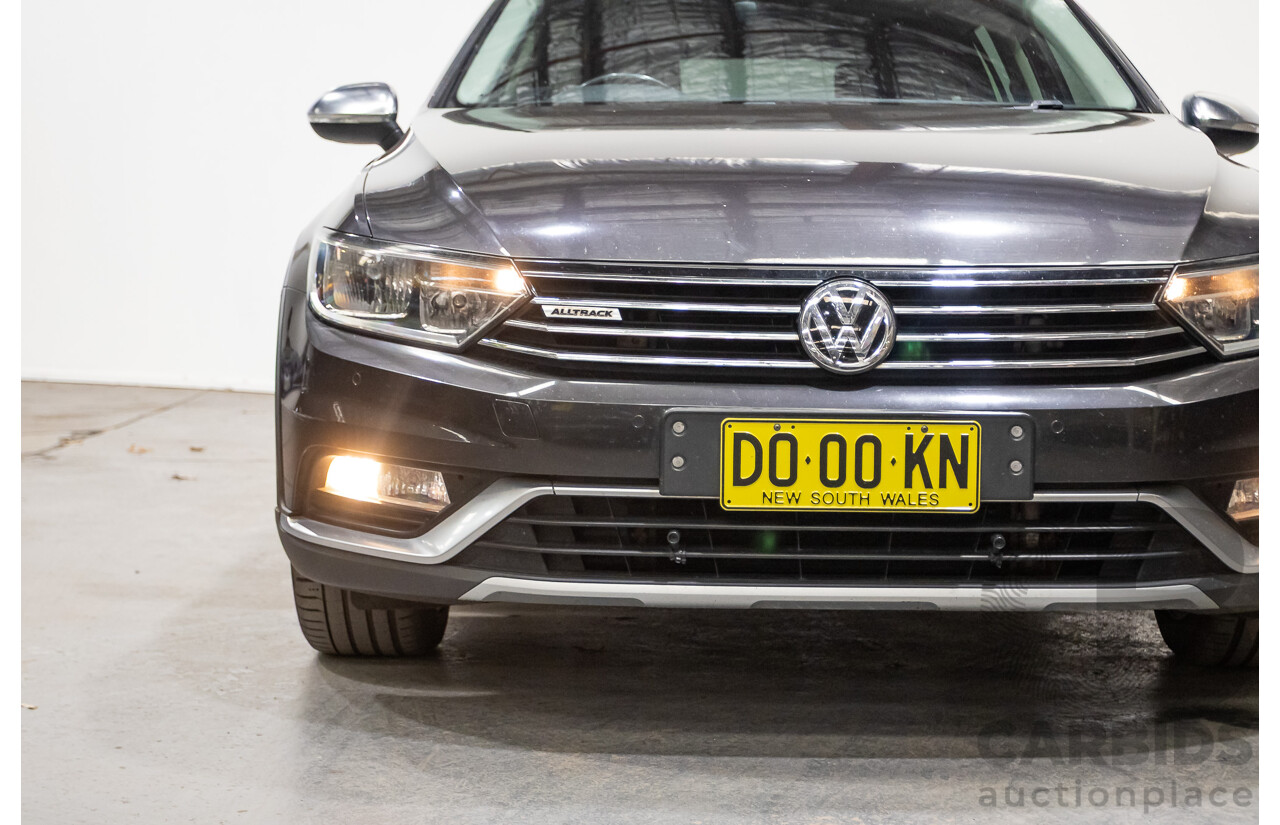 09/2017 Volkswagen Passat Alltrack 140 TDI (AWD) 3C MY17 4D Wagon Manganese Grey Metallic Turbo Diesel 2.0L