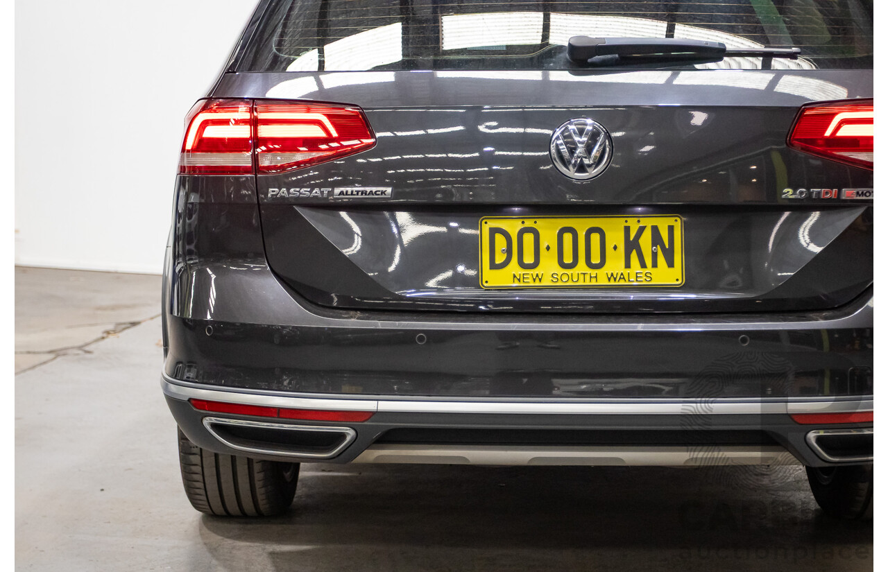 09/2017 Volkswagen Passat Alltrack 140 TDI (AWD) 3C MY17 4D Wagon Manganese Grey Metallic Turbo Diesel 2.0L