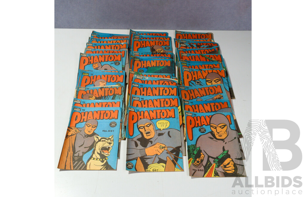 Collection Approx 55 Vintage Phantom Comics, All Between 600 & 700