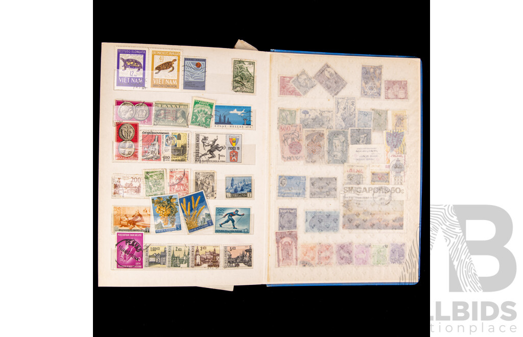 Album of Vintage International Stamps Including Australian Predecimal, Spain, PNG, Poland, Finland, Brazil, Malta USA, Germany, Macau, Denmark, Canada, Italy, Ceylon, Vietnam, Mexico