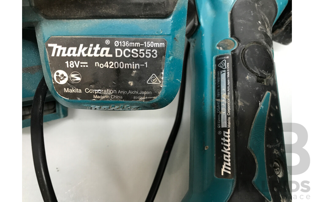 Assorted Milwaukee and Makita Cordless Tools with Batteries
