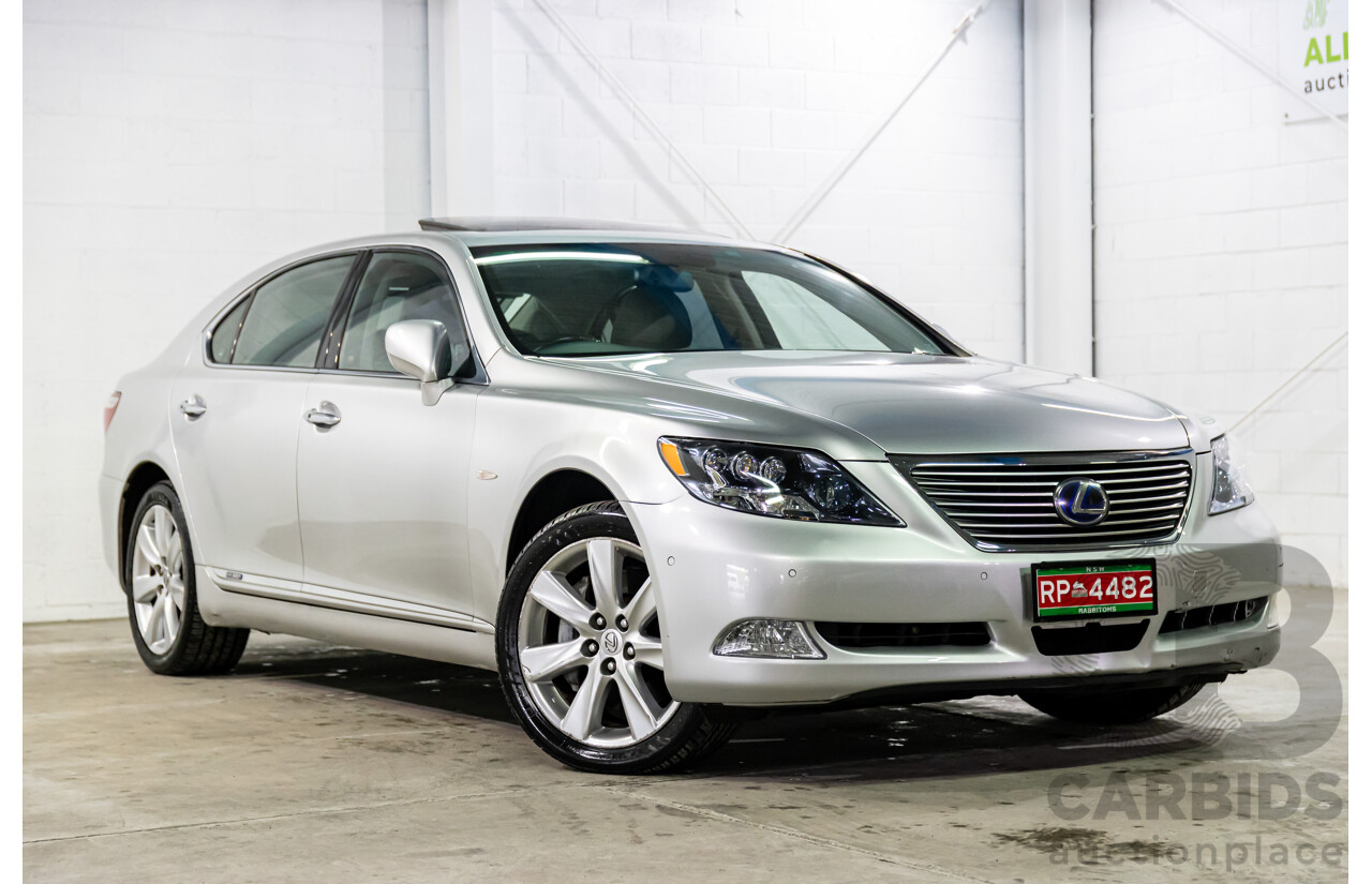 2/2008 Lexus Ls600hl Hybrid (5 Seat) UVF46R 4d Sedan Platinum Silver Metallic V8 5.0L - 165kW Hybrid
