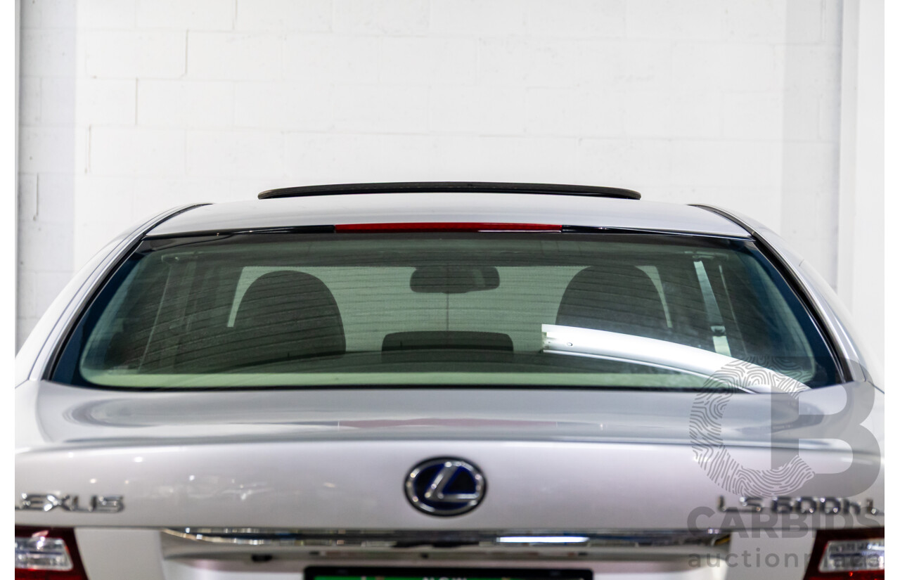 2/2008 Lexus Ls600hl Hybrid (5 Seat) UVF46R 4d Sedan Platinum Silver Metallic V8 5.0L - 165kW Hybrid