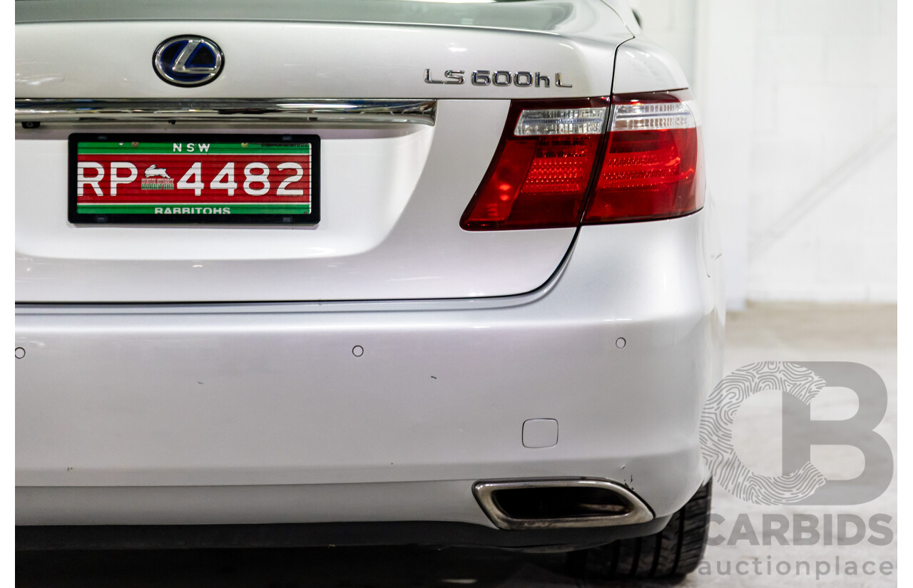 2/2008 Lexus Ls600hl Hybrid (5 Seat) UVF46R 4d Sedan Platinum Silver Metallic V8 5.0L - 165kW Hybrid