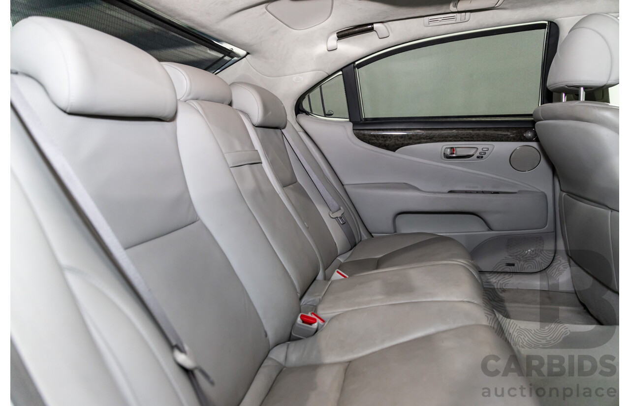 2/2008 Lexus Ls600hl Hybrid (5 Seat) UVF46R 4d Sedan Platinum Silver Metallic V8 5.0L - 165kW Hybrid