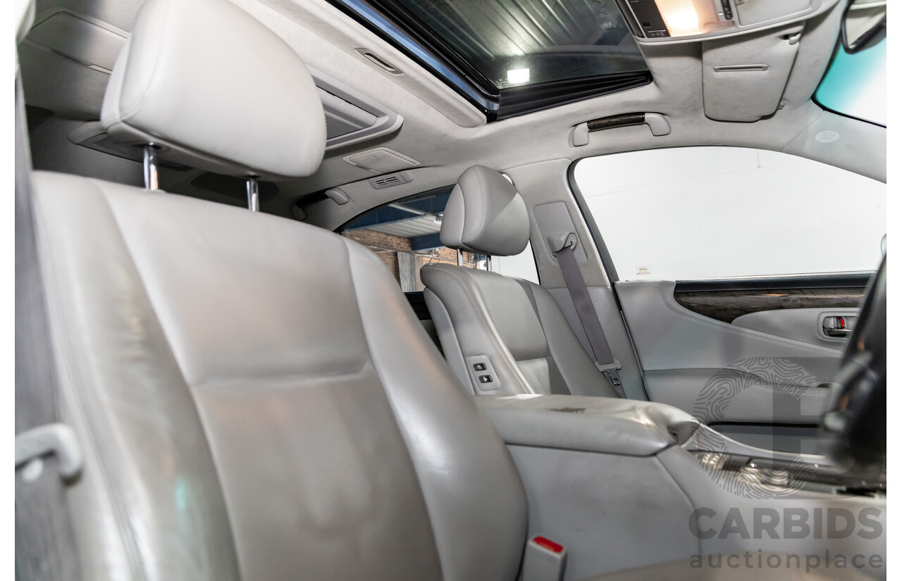 2/2008 Lexus Ls600hl Hybrid (5 Seat) UVF46R 4d Sedan Platinum Silver Metallic V8 5.0L - 165kW Hybrid
