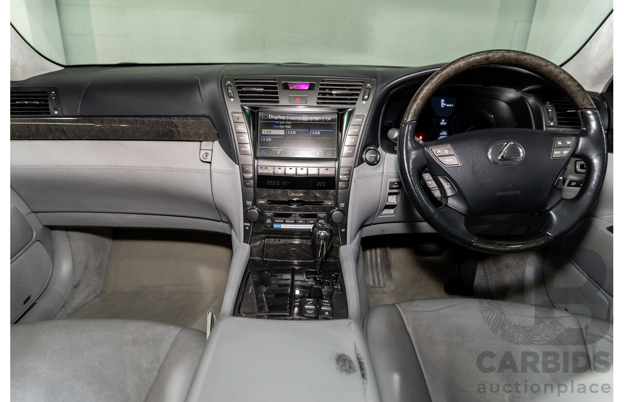 2/2008 Lexus Ls600hl Hybrid (5 Seat) UVF46R 4d Sedan Platinum Silver Metallic V8 5.0L - 165kW Hybrid