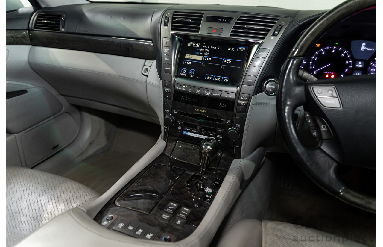 2/2008 Lexus Ls600hl Hybrid (5 Seat) UVF46R 4d Sedan Platinum Silver Metallic V8 5.0L - 165kW Hybrid