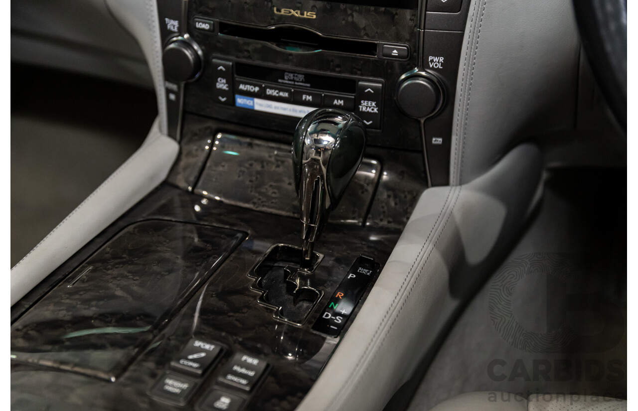 2/2008 Lexus Ls600hl Hybrid (5 Seat) UVF46R 4d Sedan Platinum Silver Metallic V8 5.0L - 165kW Hybrid
