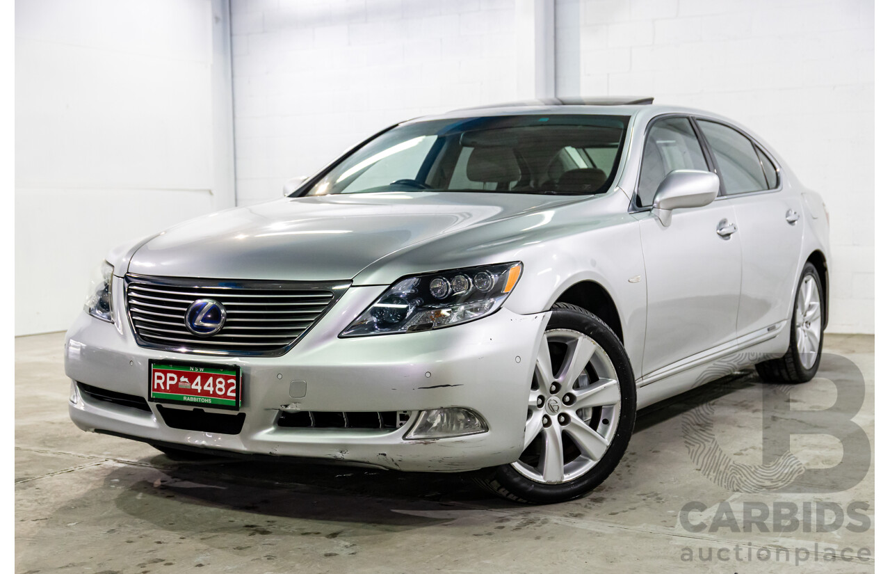 2/2008 Lexus Ls600hl Hybrid (5 Seat) UVF46R 4d Sedan Platinum Silver Metallic V8 5.0L - 165kW Hybrid