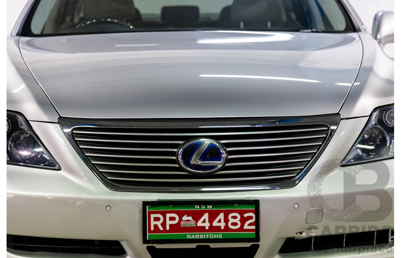 2/2008 Lexus Ls600hl Hybrid (5 Seat) UVF46R 4d Sedan Platinum Silver Metallic V8 5.0L - 165kW Hybrid