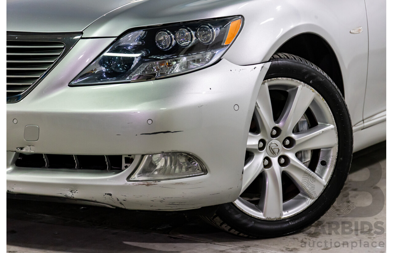 2/2008 Lexus Ls600hl Hybrid (5 Seat) UVF46R 4d Sedan Platinum Silver Metallic V8 5.0L - 165kW Hybrid
