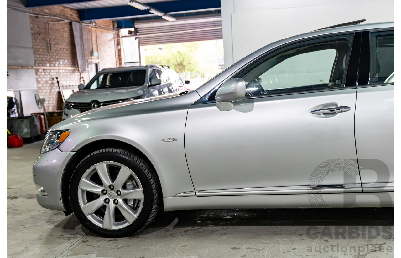 2/2008 Lexus Ls600hl Hybrid (5 Seat) UVF46R 4d Sedan Platinum Silver Metallic V8 5.0L - 165kW Hybrid