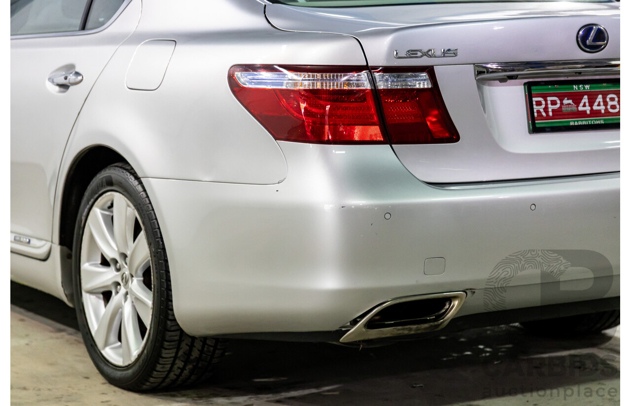 2/2008 Lexus Ls600hl Hybrid (5 Seat) UVF46R 4d Sedan Platinum Silver Metallic V8 5.0L - 165kW Hybrid