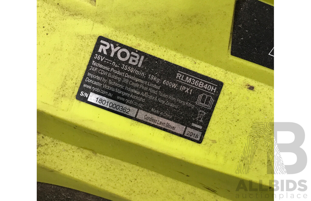 Ryobi 36V Brushless Lawn Mower