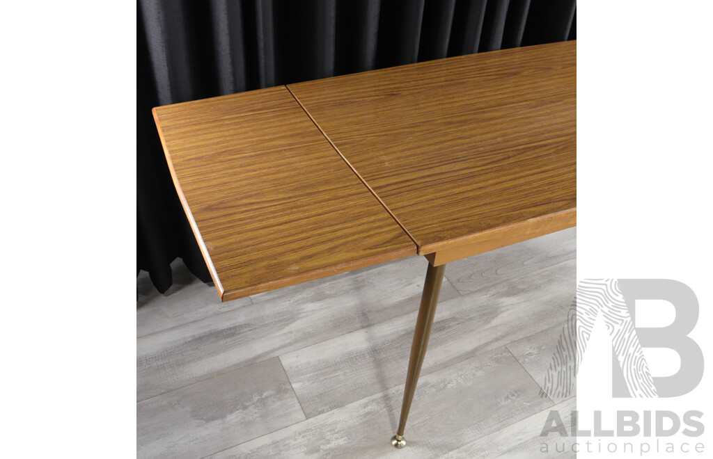 Retro Metal Based Dining Table with Six Chairs by Cenfern