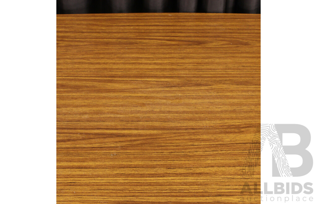 Retro Metal Based Dining Table with Six Chairs by Cenfern