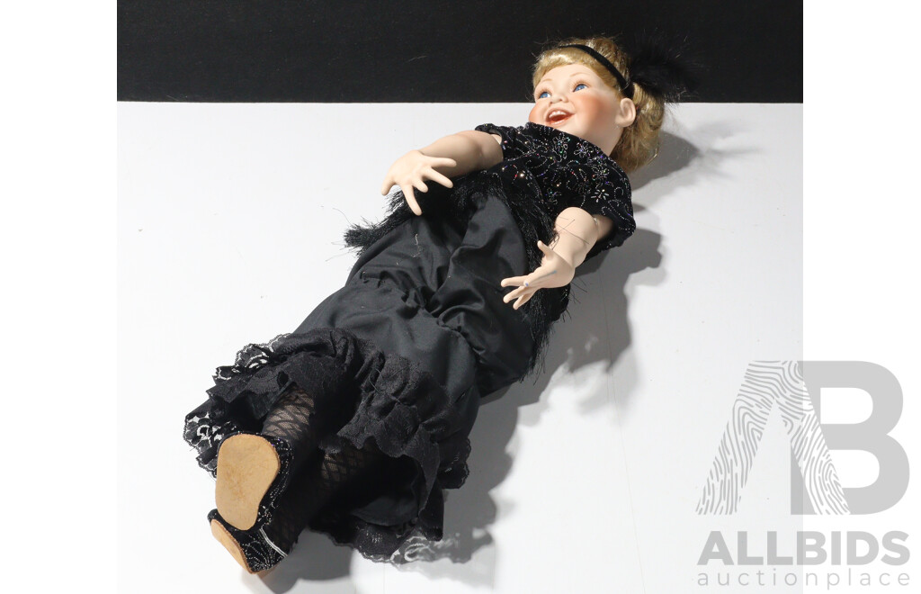 Childs Doll with Articulated Porcelain Limbs and Head