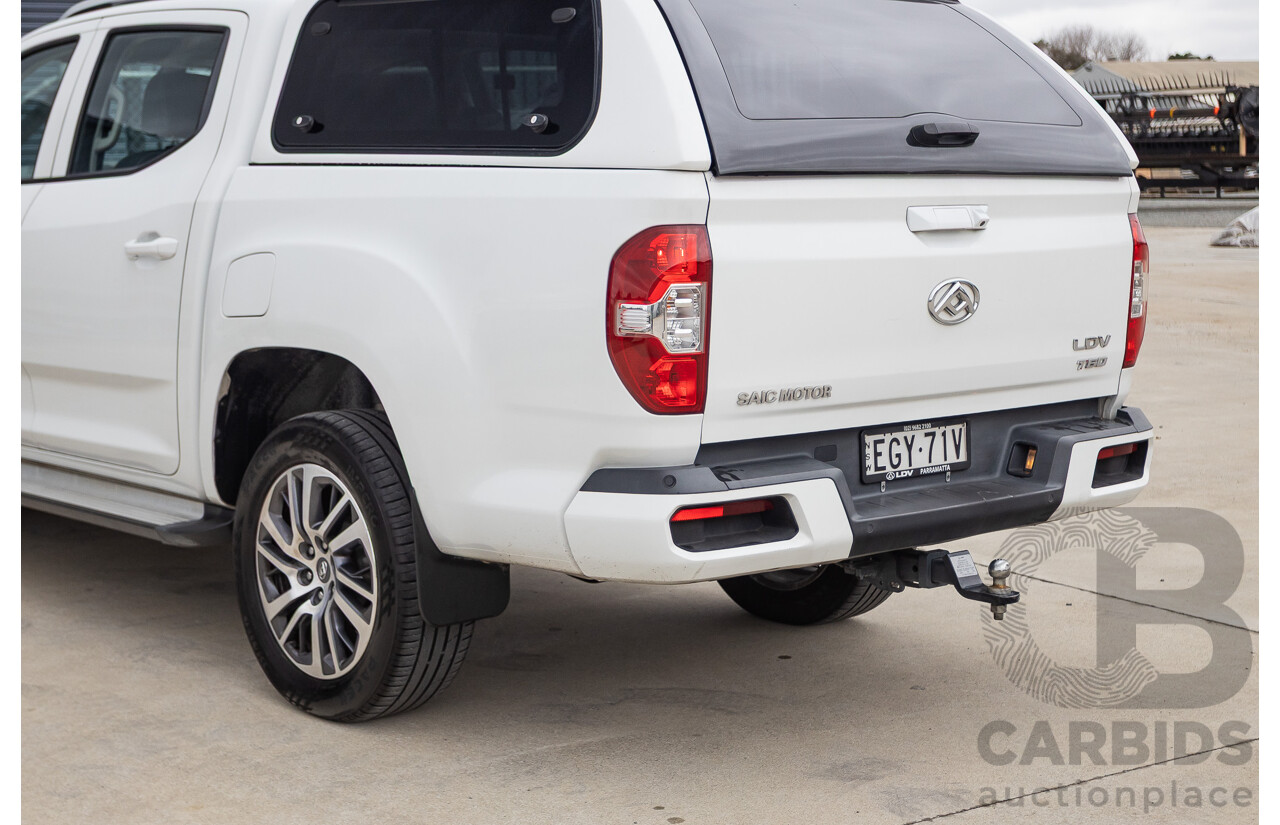 02/2020 LDV T60 PRO (4x4) SK8C Double Cab Utility White Turbo Diesel 2.8L