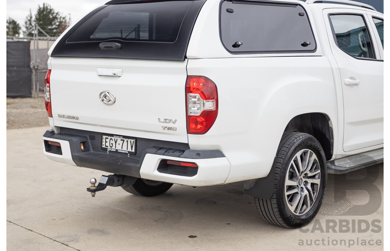02/2020 LDV T60 PRO (4x4) SK8C Double Cab Utility White Turbo Diesel 2.8L