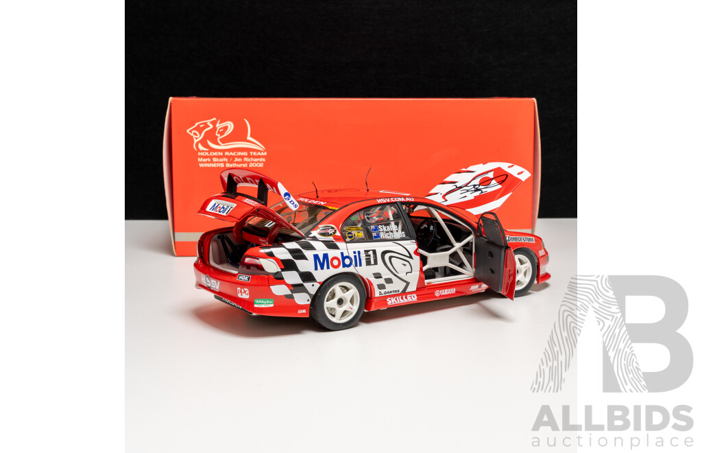 Signed AutoArt Holden VX Commodore V8 Supercar 2002 Bob Jane 1000 Winner #1 Mark Skaife/Jim Richards Holden Racing Team 1:18 Scale Model Car - COA Included