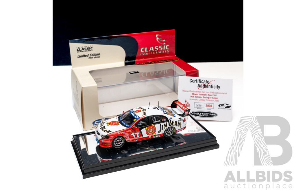 Classic Carlectables Ford BF Racing Falcon V8 Supercar 2007 #17 Steven Johnson Dick Johnson Racing 1:43 Scale