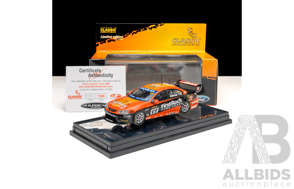 Classic Carlectables Ford BA Racing Falcon V8 Supercar 2006 #17 Steven Johnson Dick Johnson Racing 1:43 Scale