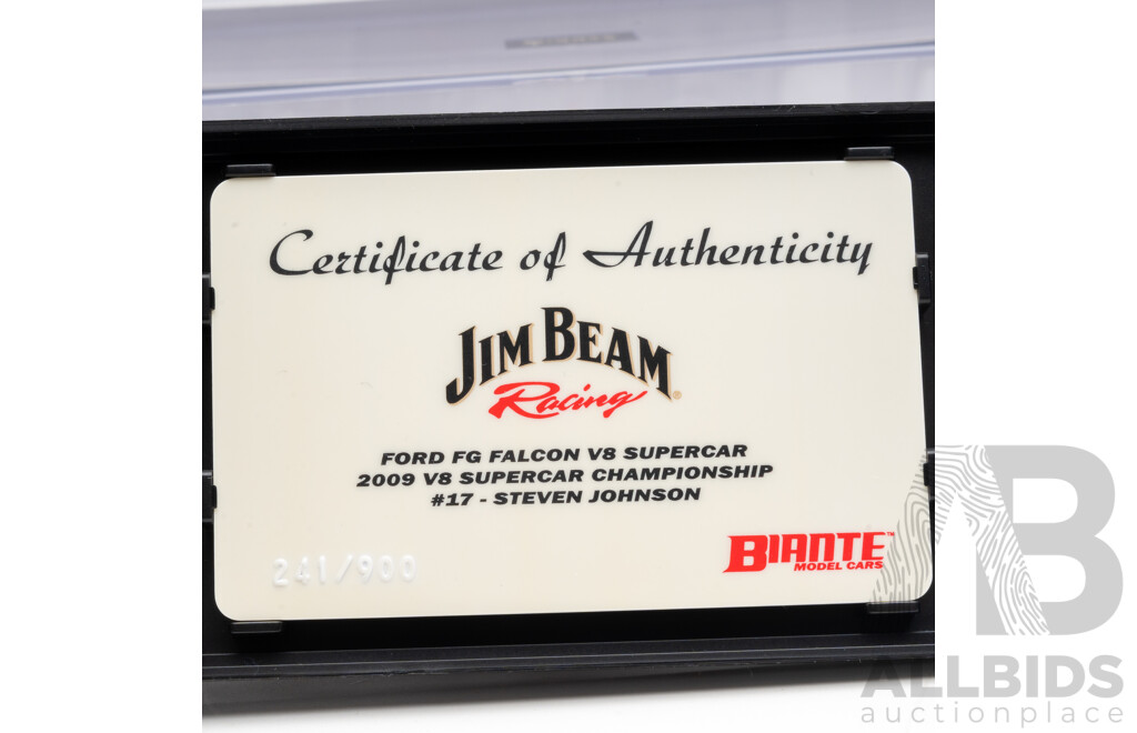 Biante Ford FG Falcon V8 Supercar 2009 Supercar Championship #17 Steven Johnson Jim Beam Racing 1:43 Scale