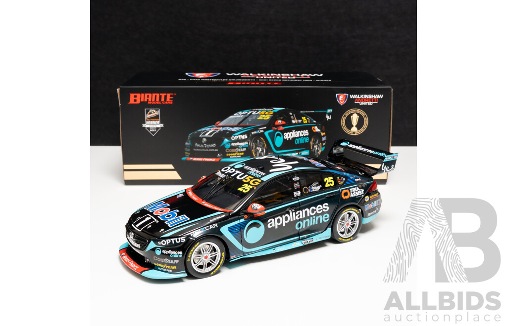 Biante Holden ZB Commodore WAUR Chaz Mostert/Lee Holdsworth #25 2021 Bathurst Winner 1:18 Scale Model Car - COA Included