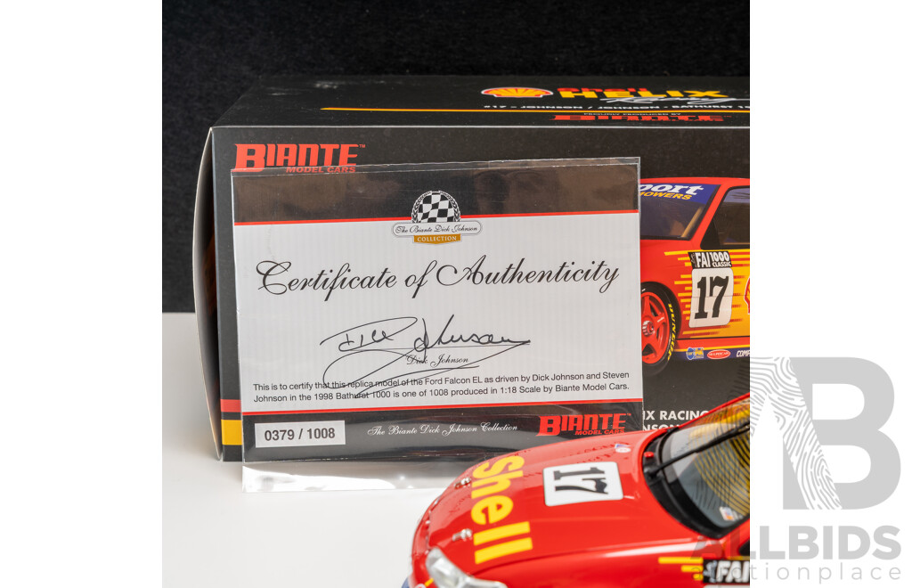 Biante Ford Falcon EL Bathurst 1998 #17 Dick Johnson/Steven Johnson Shell Helix Racing 1:18 Scale