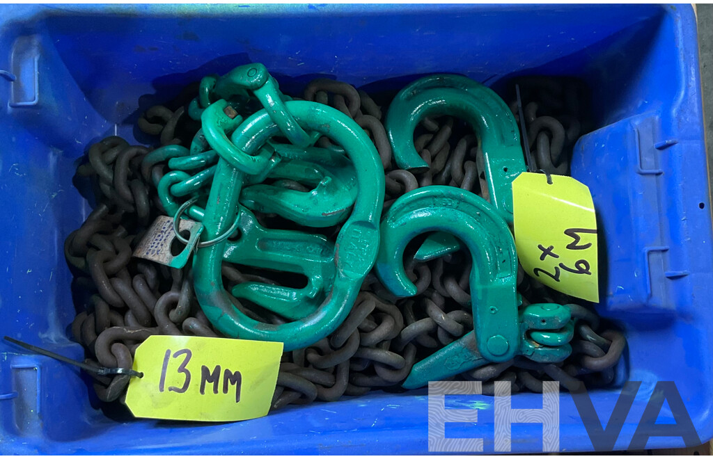 2x 6-Metre (13mm) Heavy Duty Lifting Chains 