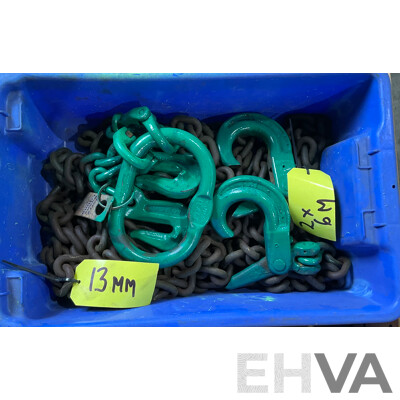 2x 6-Metre (13mm) Heavy Duty Lifting Chains 