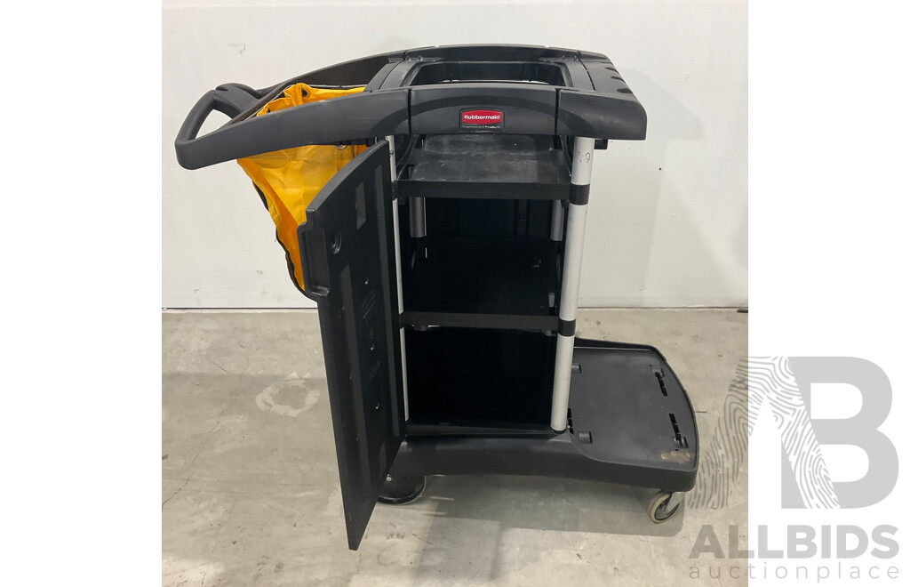 Rubbermaid Cleaning Trolley Cart - Lot of 2