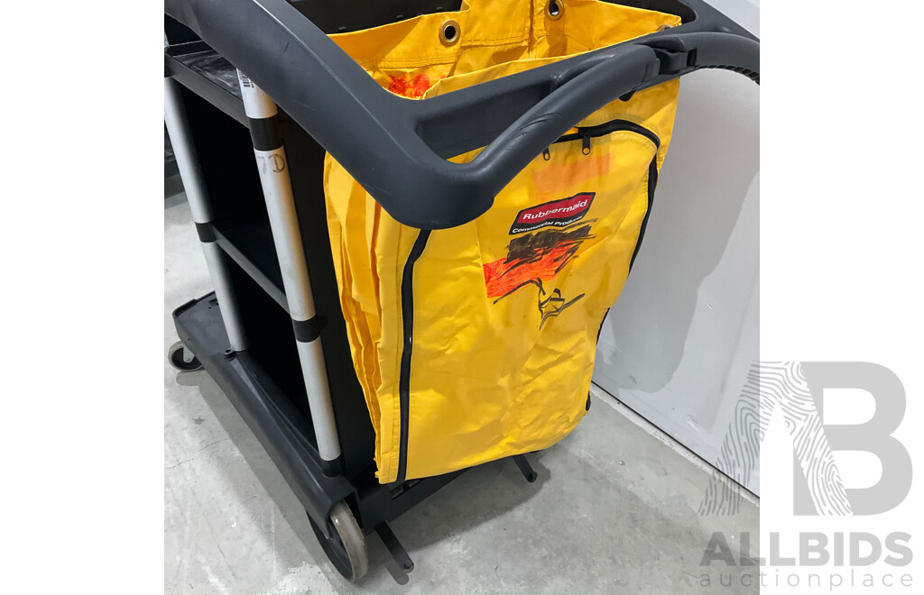 Rubbermaid Cleaning Trolley Cart - Lot of 2