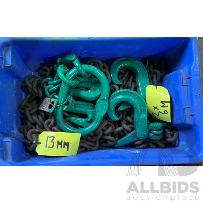 2x 6-Metre (13mm) Heavy Duty Lifting Chains 