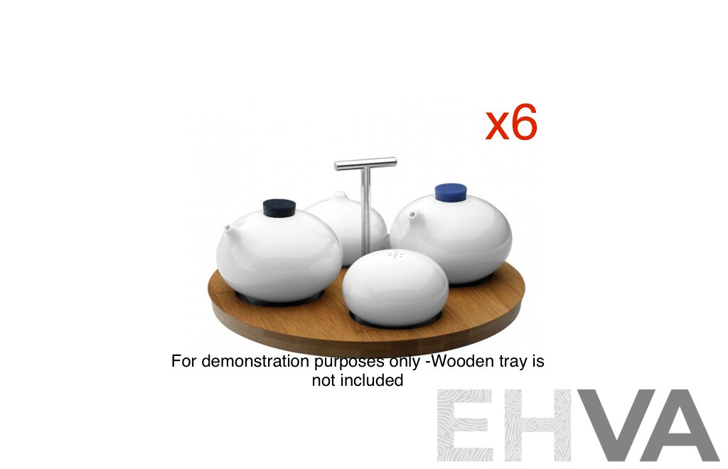 Tripod by LOVERAMICS Salt & Pepper Set X6 and Oil& Vinegar Set X6 - Lot of 12