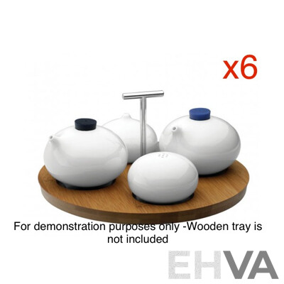Tripod by LOVERAMICS Salt & Pepper Set X6 and Oil& Vinegar Set X6 - Lot of 12