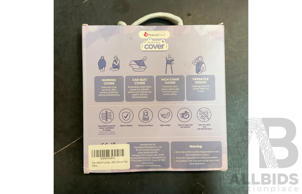 NatureBond Baby Food Feeder/Fruit Feeder Pacifier & Nursing Cover - Various Colours  - Lot of 40 - Estimated Total RRP $1,070