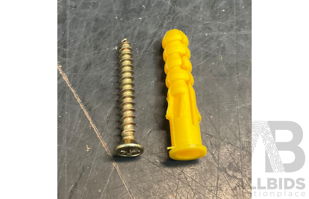 Multi Purpose 8g X 35mm Screws & Plugs Pack - Lot of 90
