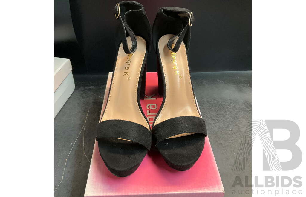 Allegra K Women's High Heels (Size 9)x2  & Women's Belly Dance Costume X6