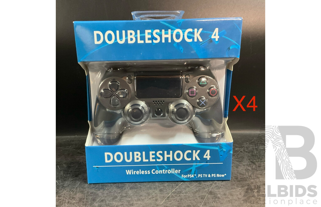 Bulk Lot - 3 In1 Wireless Charing Stations, Doubleshock 4 PS4 Controllers & Bicycle Phone Holders &  Assorted 4K/8K Connection Cables/Decking Station