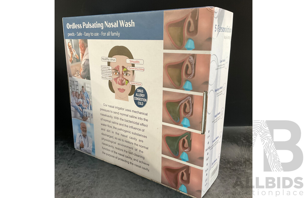 Assorted Household Items Incuding Mini 4G Phone ,Nasal Irrigator, Spice Rack, Detachable Card Men's Wallet ,Lot of Flashlights and More